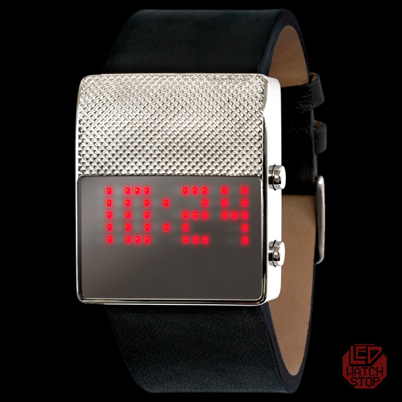 BLACK DICE: GAMER - Retro LED Watch - Silver/Red