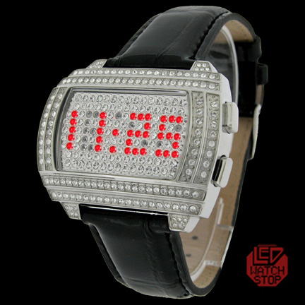 STORM ANKARA LED Watch - Sparkling Crystal Display! SV/BK