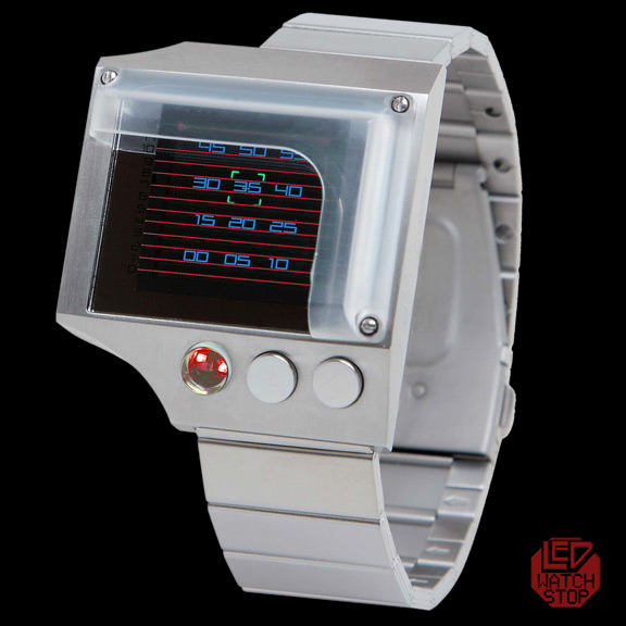 SCOPE 2 - White/Red Unique Japanese LED Watch