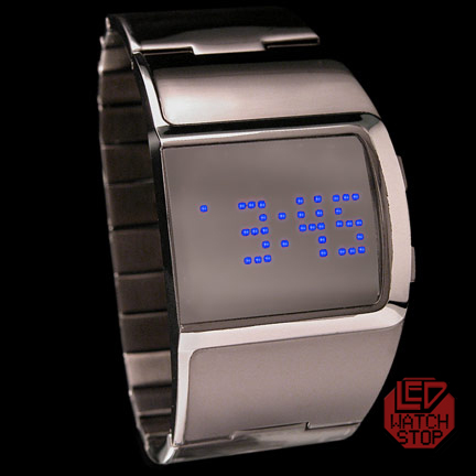REFLECTION - Unique Digital LED Watch / Mirrored - Blue