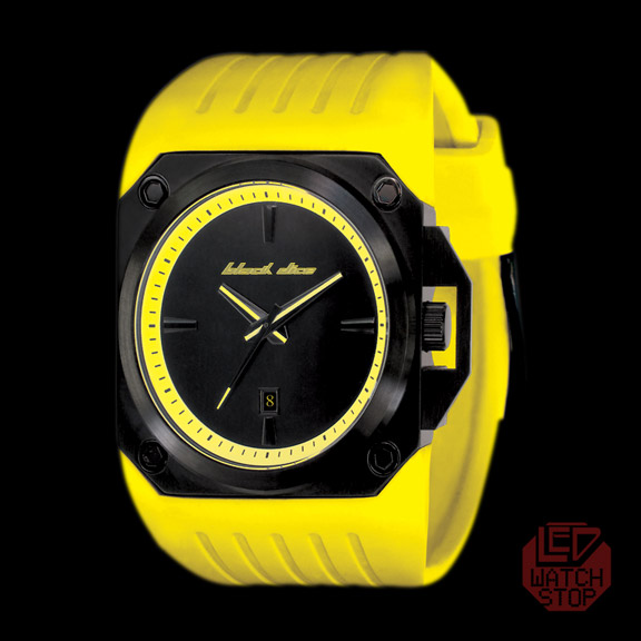 BLACK DICE: Don - Cool Urban Streetwear Watch - Yellow/Black/Neo
