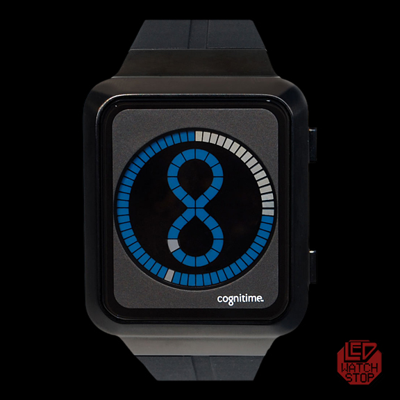 COGNITIME: CLASSIC, Cool LCD/LED Watch - BLACK/BLUE