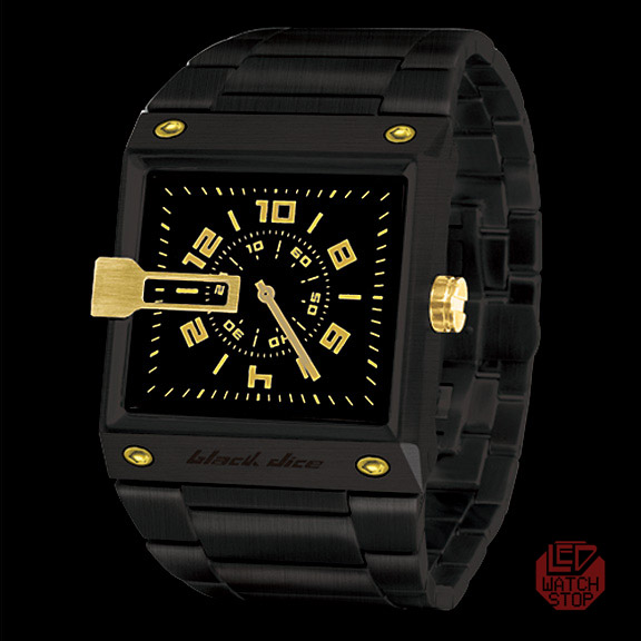 BLACK DICE: GRIND - Cool Urban Streetwear Watch - Black/Gold