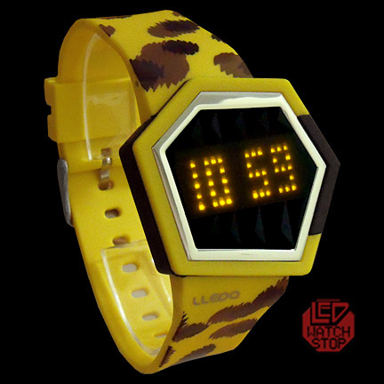 Cool Sport/Fashion LED Watch w/ Touch Ring - ylw/hex