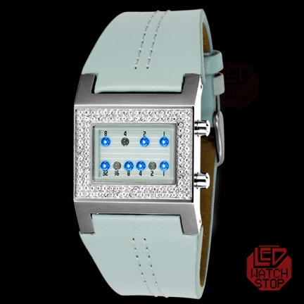 Binary LED Watch, KERALA TRANCE - Ladies - Blue