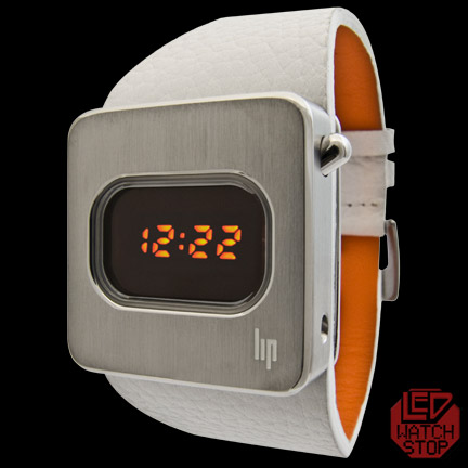 LIP DIODE, Retro 70s Style LED Watch - Orange/White