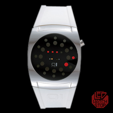 LIGHTMARE LED Watch SS/Wh - 01 THE ONE / Med Sz.