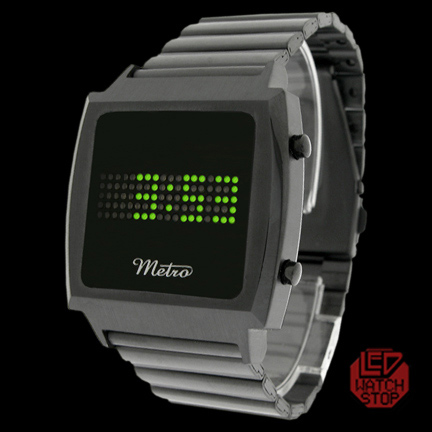 METRO SQUARE: Rare limited edition cool LED Watch- BLACK