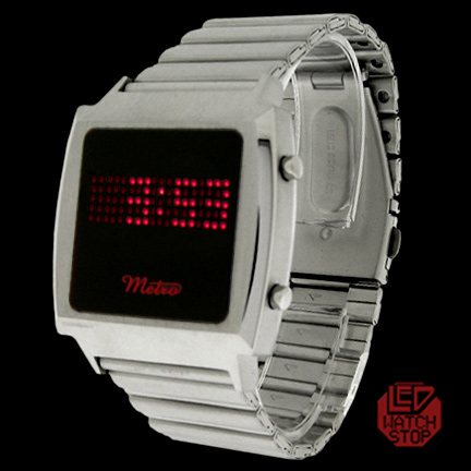 METRO SQUARE: Rare limited edition cool LED Watch- SILVER