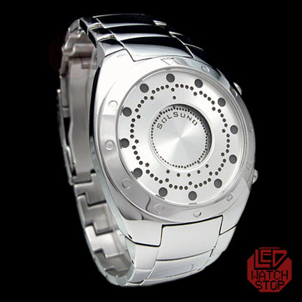 LED Watch - SOLSUNO - Silver Sunray Dial