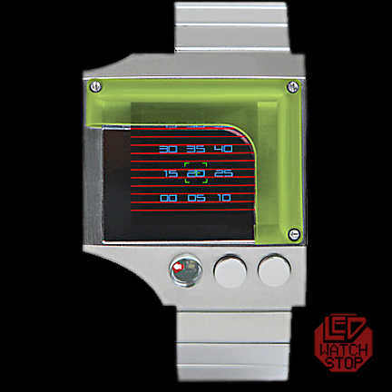 SCOPE 2 - Green/Red Unique Japanese LED Watch
