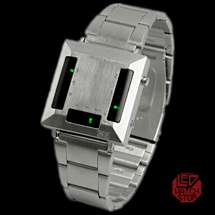Twelve 5-9 C Version - LED Watch SS/Green